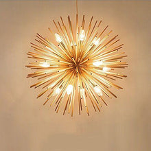 Load image into Gallery viewer, Nordic Artistic LED Aluminum Dandelion Chandelier Golden Hanging Light Fixture ,Lighting - cloudpeakmarket