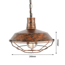 Load image into Gallery viewer, Retro Iron Ceiling Lamp, Round Vintage Industrial Design - cloudpeakmarket