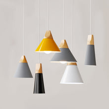 Load image into Gallery viewer, Led Ceiling Lights Nordic Wood Lamp, 110V - cloudpeakmarket