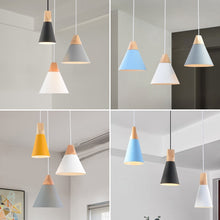 Load image into Gallery viewer, Led Ceiling Lights Nordic Wood Lamp, 110V - cloudpeakmarket