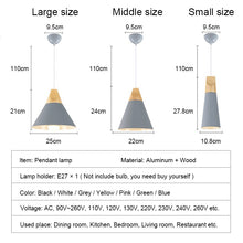 Load image into Gallery viewer, Led Ceiling Lights Nordic Wood Lamp, 110V - cloudpeakmarket