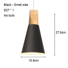 Load image into Gallery viewer, Led Ceiling Lights Nordic Wood Lamp, 110V - cloudpeakmarket