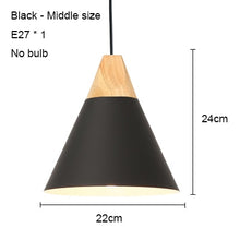 Load image into Gallery viewer, Led Ceiling Lights Nordic Wood Lamp, 110V - cloudpeakmarket