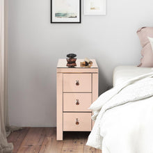 Load image into Gallery viewer, Nightstand, Mirrored Glass, Modern/Contemporary 3-Drawers,Rose - cloudpeakmarket