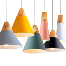 Load image into Gallery viewer, Led Ceiling Lights Nordic Wood Lamp, 110V - cloudpeakmarket