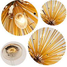 Load image into Gallery viewer, Nordic Artistic LED Aluminum Dandelion Chandelier Golden Hanging Light Fixture ,Lighting - cloudpeakmarket
