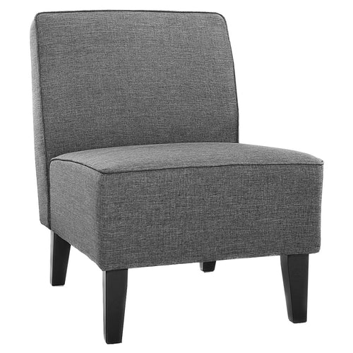 Armless Contemporary Accent Chair, Gray - cloudpeakmarket