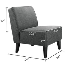 Load image into Gallery viewer, Armless Contemporary Accent Chair, Gray - cloudpeakmarket
