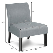 Load image into Gallery viewer, Modern Minimalist Armless, Upholstered Chair - cloudpeakmarket
