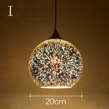 Load image into Gallery viewer, Modern 3D Colorful Nordic Starry Sky Hanging Glass Shade Pendant Lamp Lights E27 LED For Kitchen Restaurant Living Room - cloudpeakmarket
