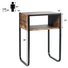 Load image into Gallery viewer, Retro Industrial Side Table, Sturdy Rustic Metal Frame, MDF - cloudpeakmarket
