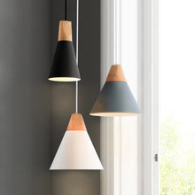 Load image into Gallery viewer, Led Ceiling Lights Nordic Wood Lamp, 110V - cloudpeakmarket
