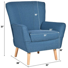 Load image into Gallery viewer, Sofa Arm Chair, Birch Wooden Legs - cloudpeakmarket
