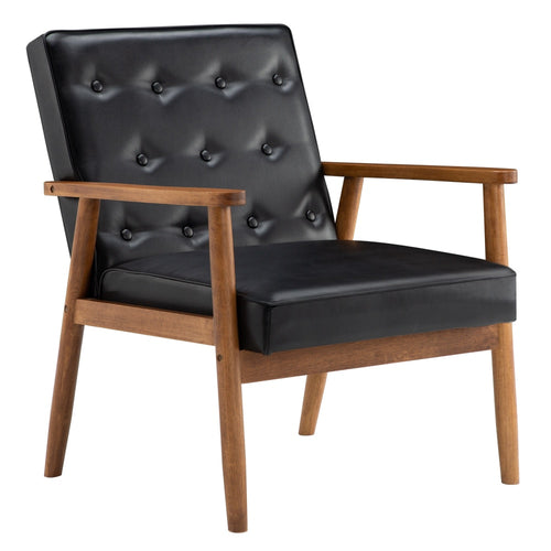 Retro Modern Chair Wooden Black/Brown - cloudpeakmarket