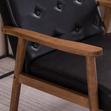 Load image into Gallery viewer, Retro Modern Chair Wooden Black/Brown - cloudpeakmarket
