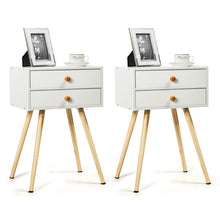 Load image into Gallery viewer, Mid Century Modern 2 Drawers Nightstand/ 2 each - cloudpeakmarket
