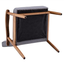 Load image into Gallery viewer, Retro Modern Chair, With Wooden Grey Fabric - cloudpeakmarket
