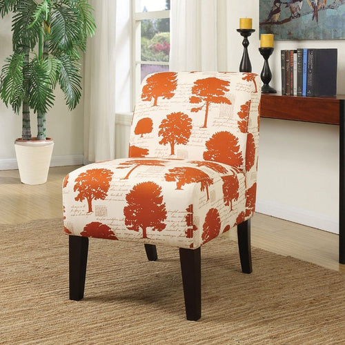 Accent Slipper Chair. Tree Fabric,  Removable - cloudpeakmarket