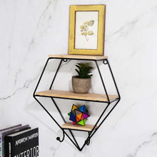 Load image into Gallery viewer, Iron/Wooden Wall Shelf / Art Display - cloudpeakmarket

