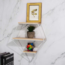 Load image into Gallery viewer, Iron/Wooden Wall Shelf / Art Display - cloudpeakmarket

