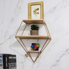 Load image into Gallery viewer, Iron/Wooden Wall Shelf / Art Display - cloudpeakmarket

