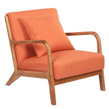 Load image into Gallery viewer, Fabric/Oak Modern Lounge Chairs Minimalist Sofa, 2 Colors - cloudpeakmarket
