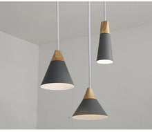 Load image into Gallery viewer, Led Ceiling Lights Nordic Wood Lamp, 110V - cloudpeakmarket
